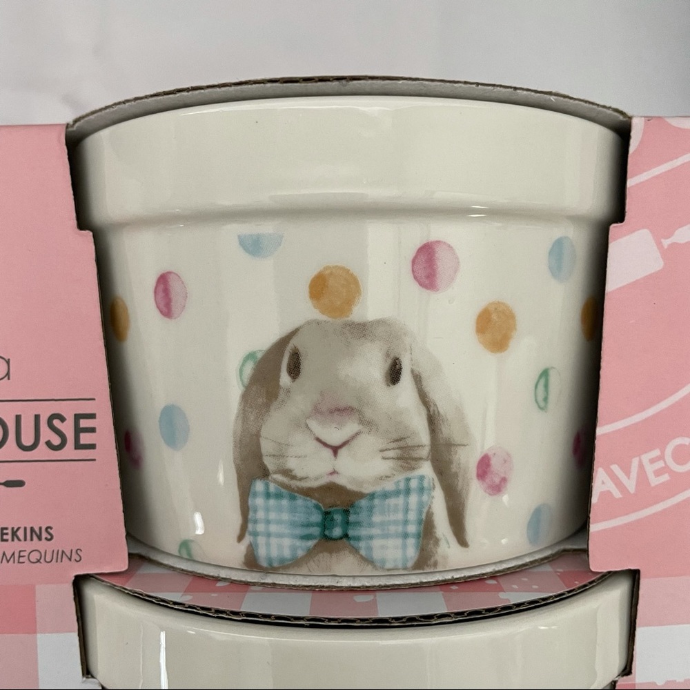 Easter Ramekins set of 4 - Bow Tie Bunny 🐰